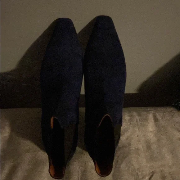 Derek Lam Italy Blue Suede Boots Sz 39/8.5 - Picture 6 of 8